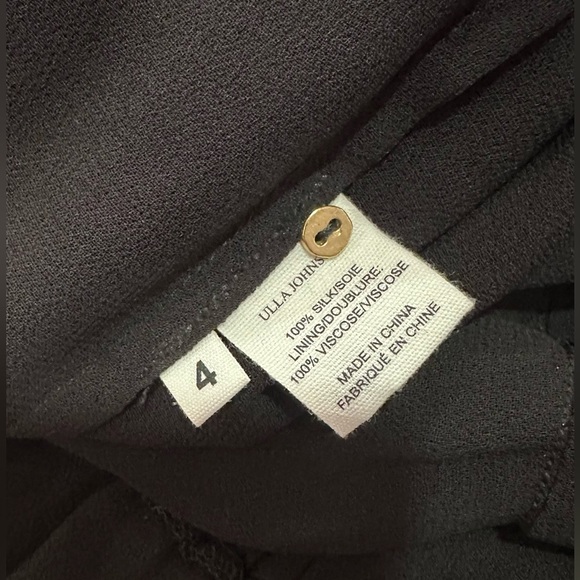 Ulla Johnson Noelle Silk Black Mini Dress Size 4 - Picture 15 of 15